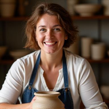 Portrait de Claire Dubois, potière