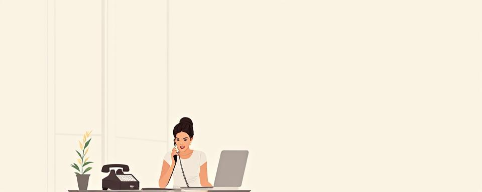 Une femme souriante au téléphone dans un bureau lumineux, symbolisant un service client accessible et amical.